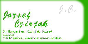 jozsef czirjak business card